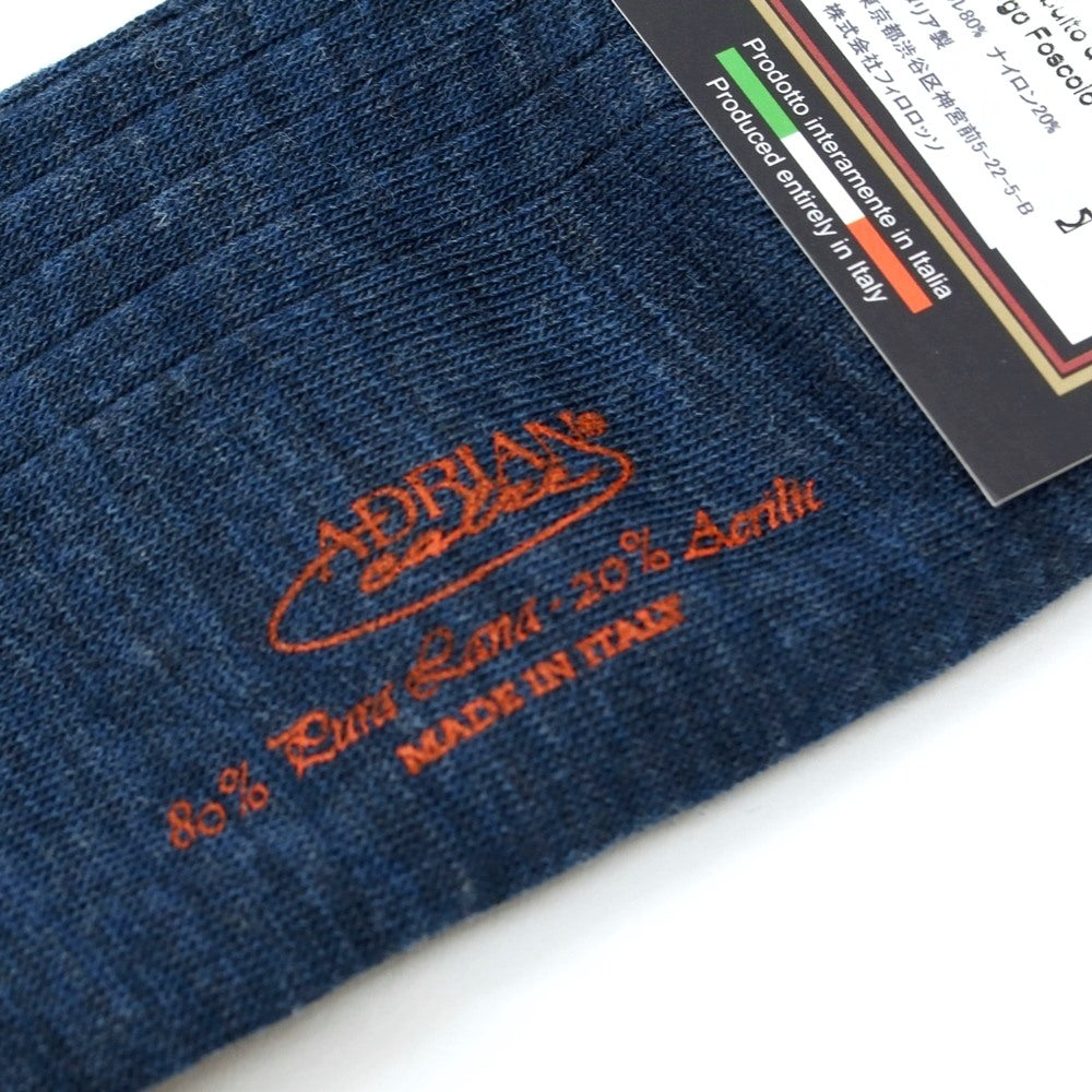 [New] ADRIAN socks
 Dark blue (ribbed) [Size Taglia. (39-42)] [BLU] [A/W] [Condition rank N] [Men&