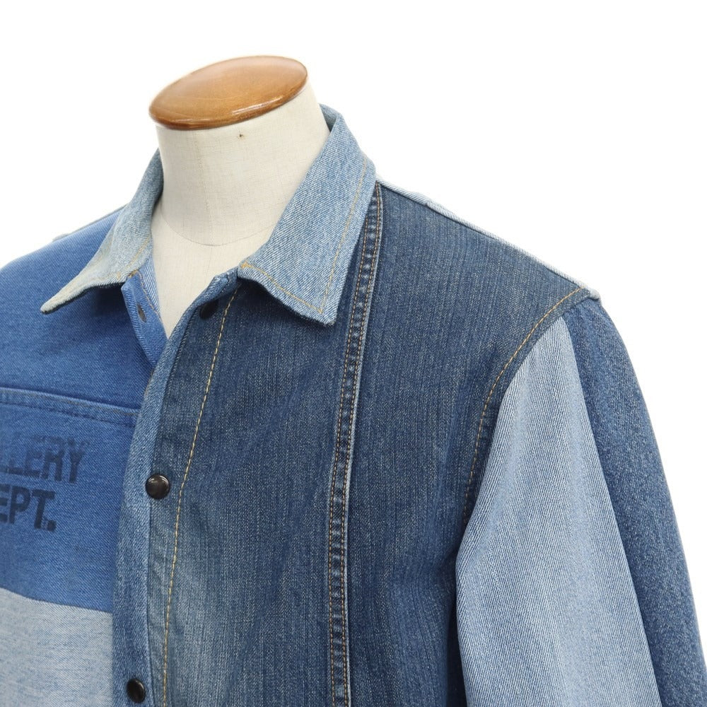【中古】ギャラリーデプト GALLERY DEPT パッチワーク デニムジャケット ブルーxネイビー【サイズM】【 状態ランクB 】【 メンズ 】[EPD]