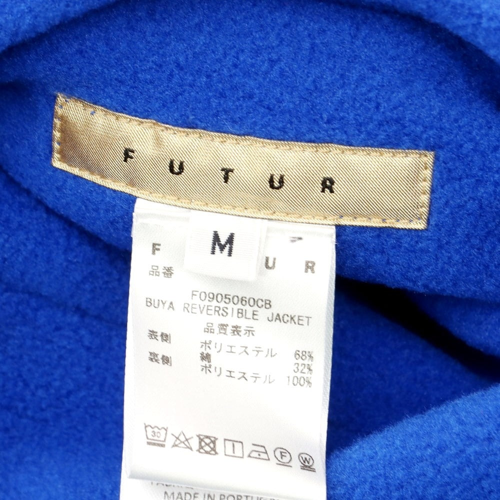 【中古】【未使用】フューチャー FUTUR リバーシブル ポリエステルコットン フーデッド フリースジャケット テラコッタxブルー【サイズM】【RED】【A/W】【状態ランクS】【メンズ】 [EPD]