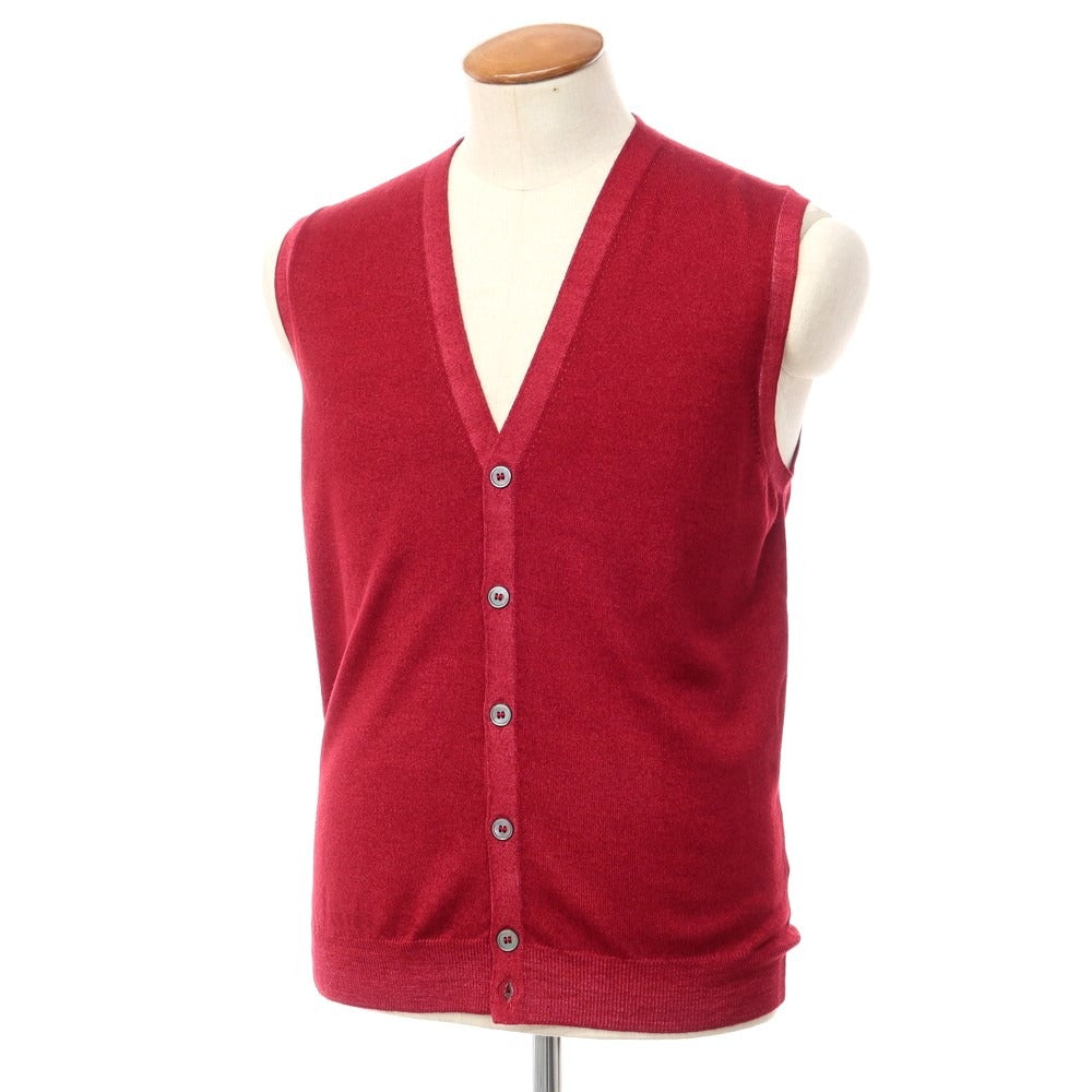 [New] TAGLIATORE Wool High Gauge Knit Vest Red [Size 50] [RED] [A/W] [Condition Rank N] [Men&