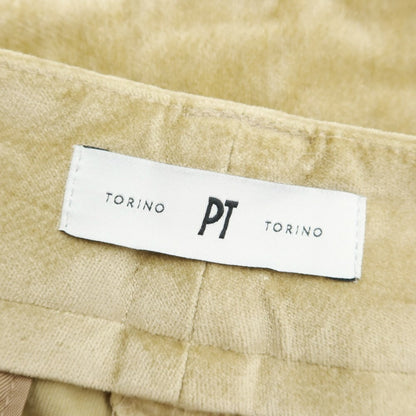 【新品アウトレット】ピーティートリノ PT TORINO AMBRA コットン レーヨン ベロア ワイドスラックス ベージュ【サイズ40】【 状態ランクN- 】【 レディース 】 [EPD]