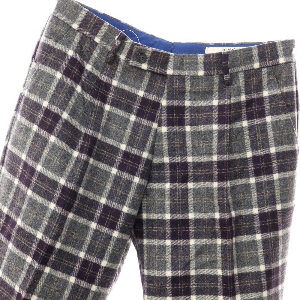 [Used] BERWICH Wool Casual Slacks Pants Gray x Navy [Size 46] [GRY] [A/W] [Condition Rank B] ​​[Men&