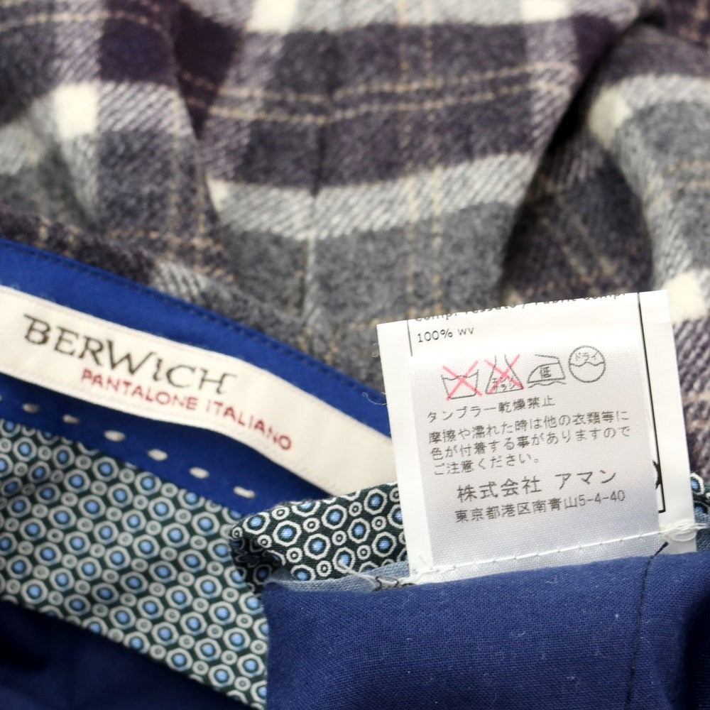 [Used] BERWICH Wool Casual Slacks Pants Gray x Navy [Size 46] [GRY] [A/W] [Condition Rank B] ​​[Men&