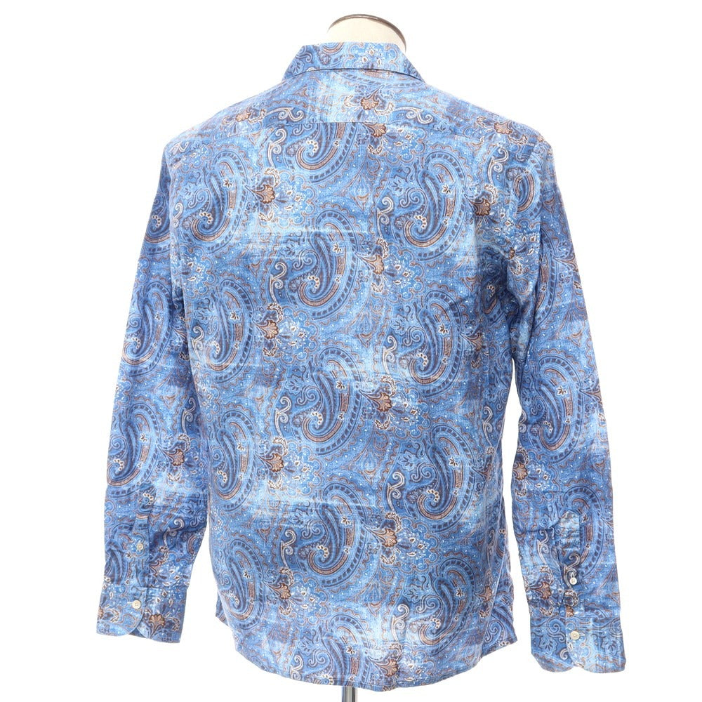 [Used] Alessandro Gherardi ALESSANDRO GHERARDI Cotton Paisley Open Collar Shirt Blue x Brown x White [Size L] [BLU] [S/S/A/W] [Condition Rank A] [Men&
