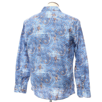 [Used] Alessandro Gherardi ALESSANDRO GHERARDI Cotton Paisley Open Collar Shirt Blue x Brown x White [Size L] [BLU] [S/S/A/W] [Condition Rank A] [Men&