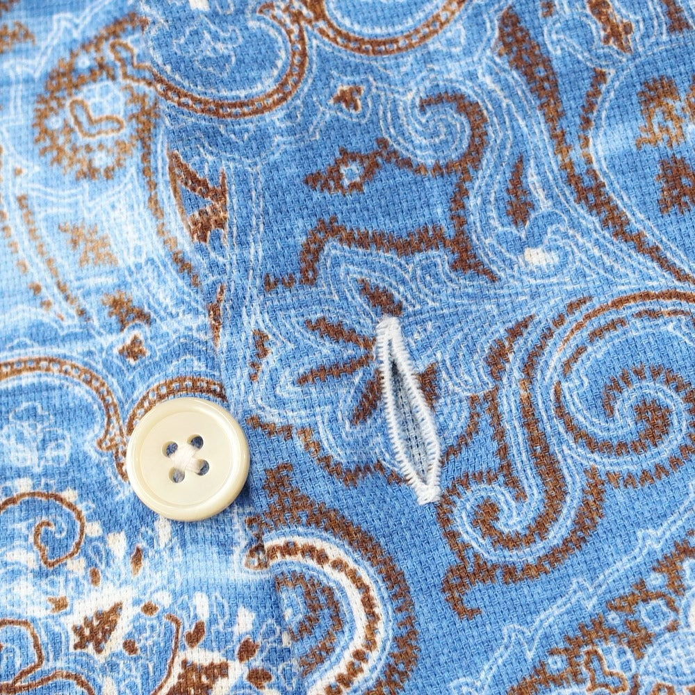[Used] Alessandro Gherardi ALESSANDRO GHERARDI Cotton Paisley Open Collar Shirt Blue x Brown x White [Size L] [BLU] [S/S/A/W] [Condition Rank A] [Men&