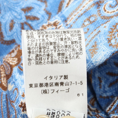 [Used] Alessandro Gherardi ALESSANDRO GHERARDI Cotton Paisley Open Collar Shirt Blue x Brown x White [Size L] [BLU] [S/S/A/W] [Condition Rank A] [Men&