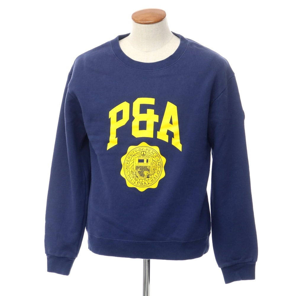 【中古】ピースアンドアフター Peace and After プリント スウェット ネイビー【サイズM】【NVY】【A/W】【状態ランクB】【メンズ】【769093】