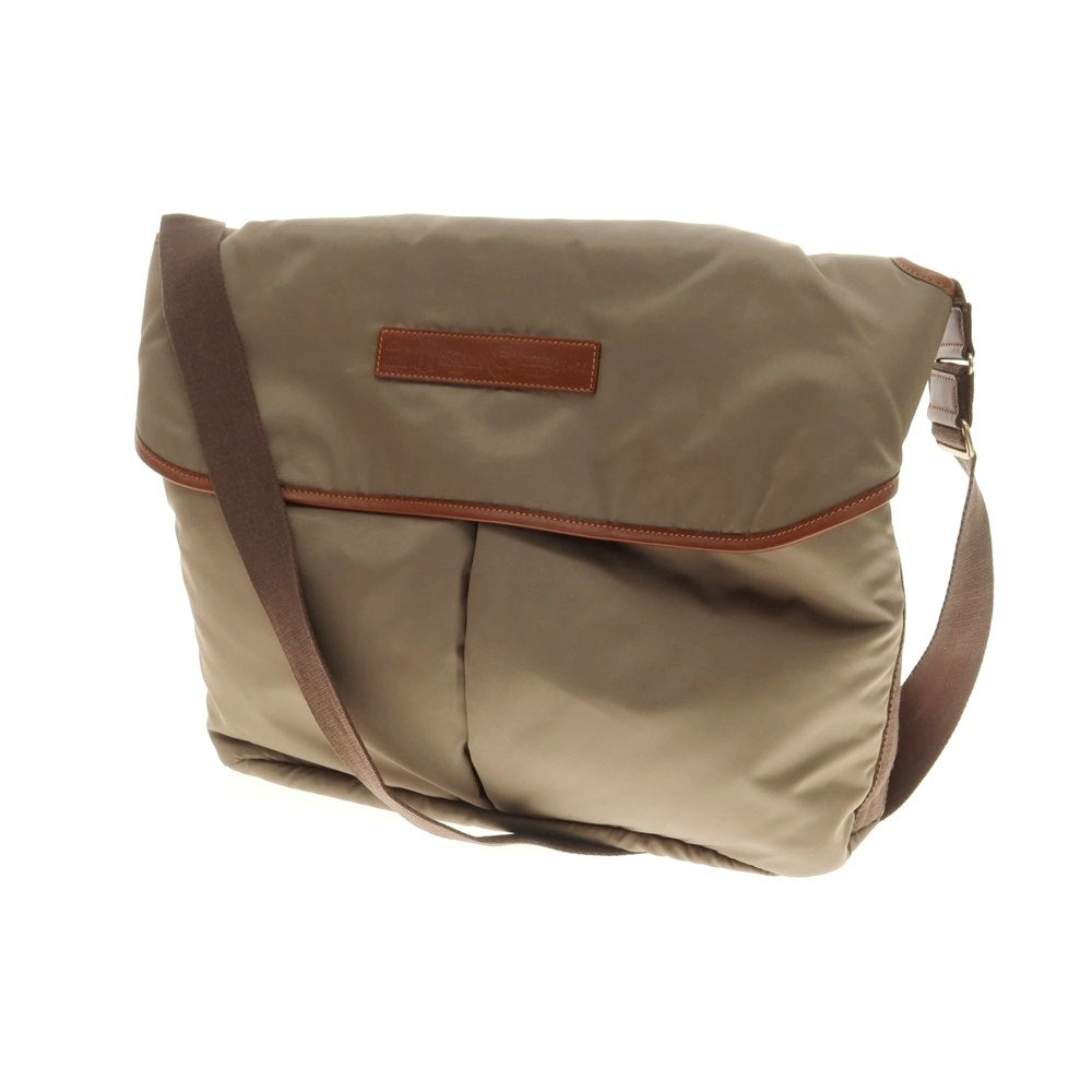 [Used] Felisi 21-73 Cushion Nylon Shoulder Bag Khaki Brown x Brown [W45xH38xD14.5] [KAK] [S/S/A/W] [Condition Rank B] ​​[Men&