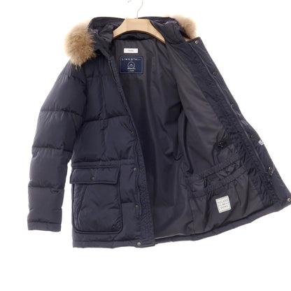 【中古】シップス SHIPS ナイロン ファー ダウンジャケット ネイビー【サイズM】【NVY】【A/W】【状態ランクC】【メンズ】