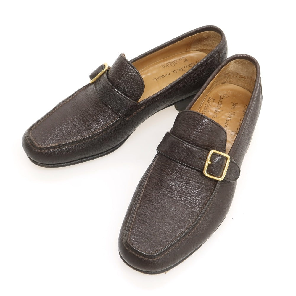 【中古】エンツォ ボナフェ Enzo Bonafe BEAMS別注 ストラップローファー ダークブラウン【 40 】【 状態ランクB 】【 メンズ 】