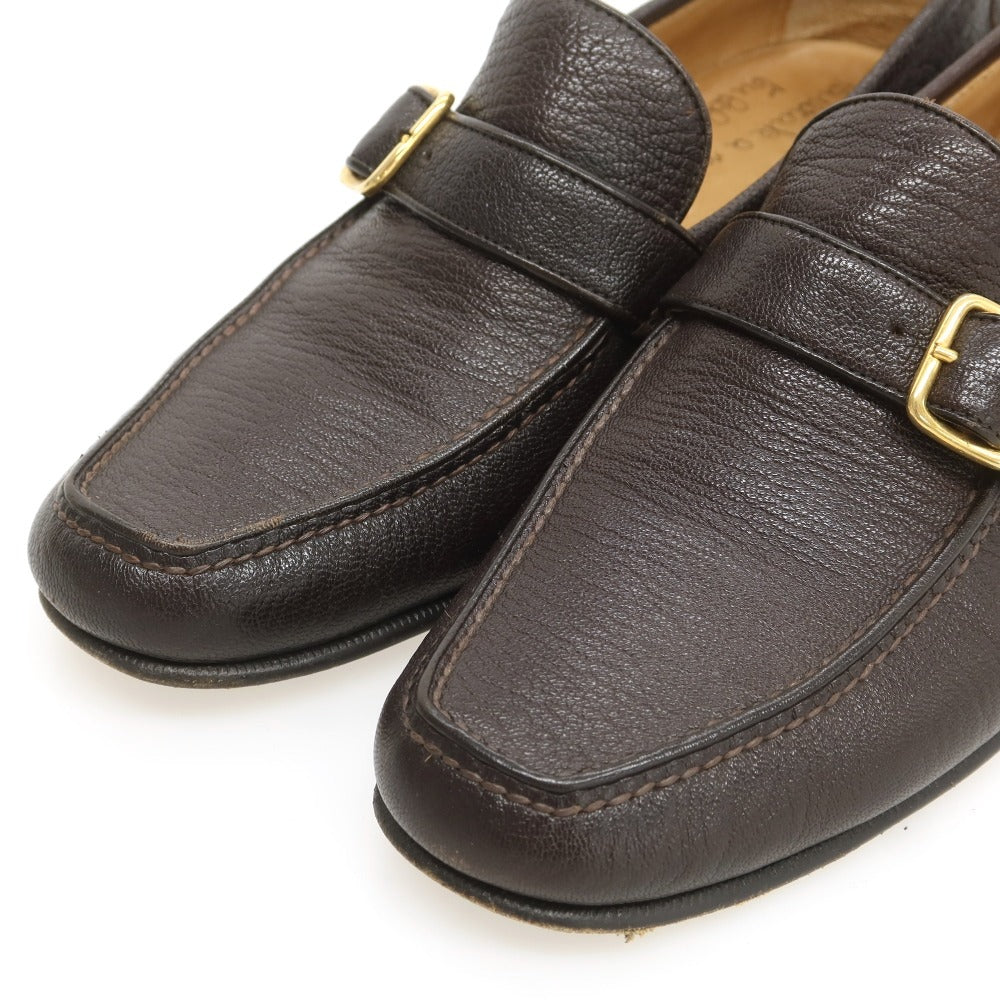 【中古】エンツォ ボナフェ Enzo Bonafe BEAMS別注 ストラップローファー ダークブラウン【 40 】【 状態ランクB 】【 メンズ 】