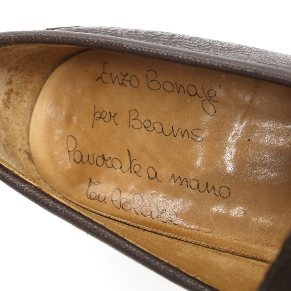 【中古】エンツォ ボナフェ Enzo Bonafe BEAMS別注 ストラップローファー ダークブラウン【 40 】【 状態ランクB 】【 メンズ 】
