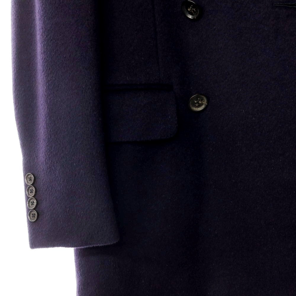 [Used] ISAIA Wool Angora Double Breasted Coat Navy [Size 44] [NVY] [A/W] [Condition Rank C] [Men&