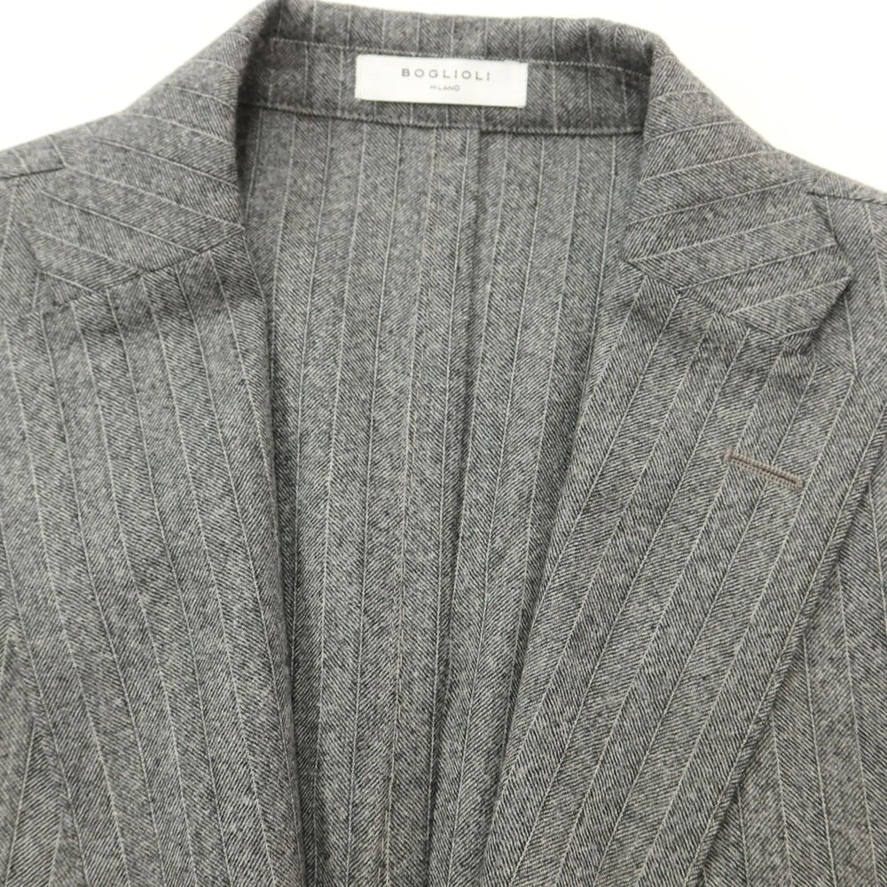 【中古】ボリオリ BOGLIOLI K.JACKET ウール 3つボタンスーツ グレー【 50 Drop.6 】【 状態ランクD 】【 メンズ 】