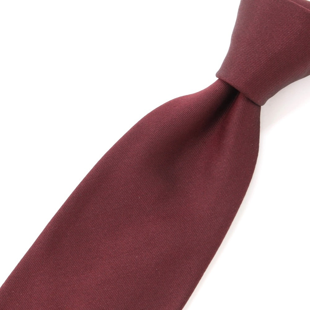 [New] GIERRE Panel Pattern Tri-Fold Silk Tie Bordeaux x Moss Green [RED] [S/S/A/W] [Condition Rank N] [Men&