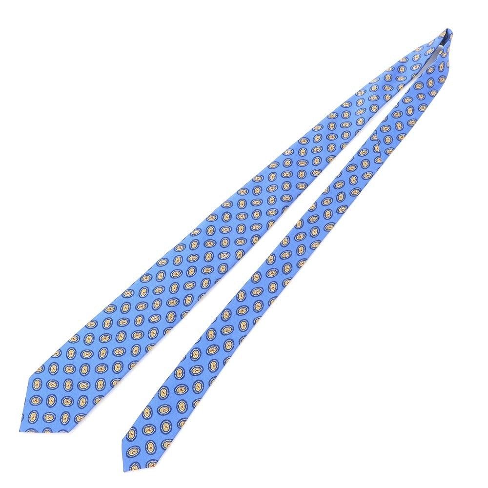 [New] GIERRE Small Pattern Print Tri-Fold Silk Tie Blue [BLU] [S/S/A/W] [Condition Rank N] [Men&