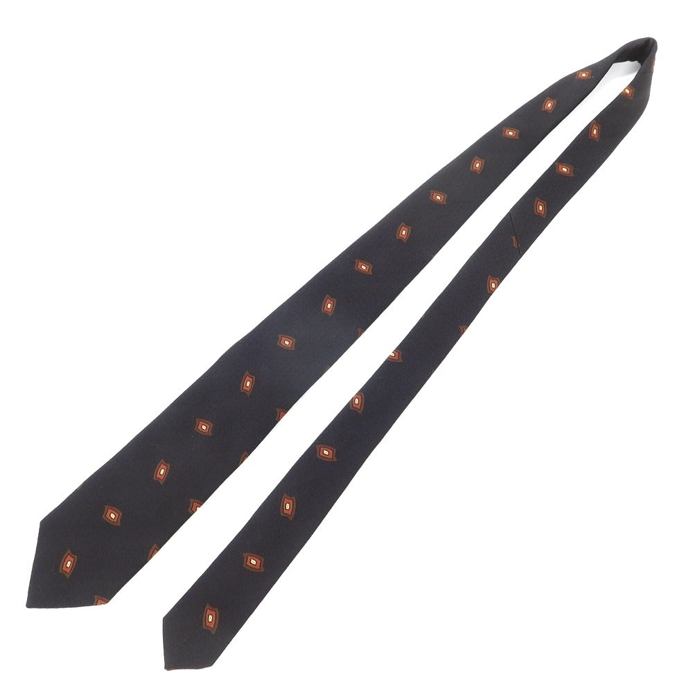 [New] GIERRE Small Pattern Tri-Fold Silk Tie Black x Brown [BLK] [S/S/A/W] [Condition Rank N] [Men&