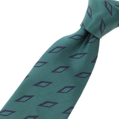 [New] GIERRE Diamond Pattern Tri-Fold Silk Tie Green [GRN] [S/S/A/W] [Condition Rank N] [Men&