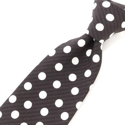 [New] GIERRE Dot Print Tri-Fold Silk Tie Dark Gray x White [GRY] [S/S/A/W] [Condition Rank N] [Men&