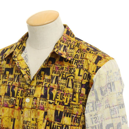 [Used] COMME des GARCONS HOMME DEUX 2022 Autumn/Winter Cotton All-over Print Shirt Mustard Yellow x Black [Size S] [YEL] [S/S/A/W] [Condition Rank A] [Men&