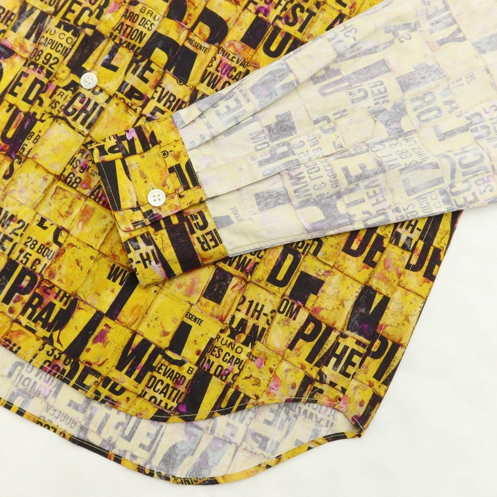 [Used] COMME des GARCONS HOMME DEUX 2022 Autumn/Winter Cotton All-over Print Shirt Mustard Yellow x Black [Size S] [YEL] [S/S/A/W] [Condition Rank A] [Men&