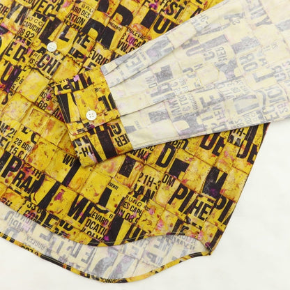 [Used] COMME des GARCONS HOMME DEUX 2022 Autumn/Winter Cotton All-over Print Shirt Mustard Yellow x Black [Size S] [YEL] [S/S/A/W] [Condition Rank A] [Men&