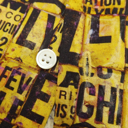 [Used] COMME des GARCONS HOMME DEUX 2022 Autumn/Winter Cotton All-over Print Shirt Mustard Yellow x Black [Size S] [YEL] [S/S/A/W] [Condition Rank A] [Men&