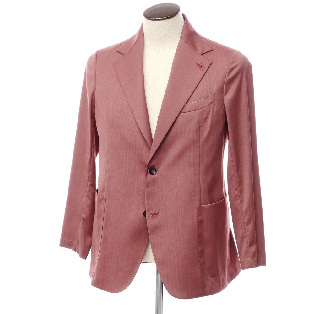 【中古】フィンジャック Finjack ウール テーラードジャケット マルーン系【サイズ48】【RED】【S/S】【状態ランクB】【メンズ】【769278】