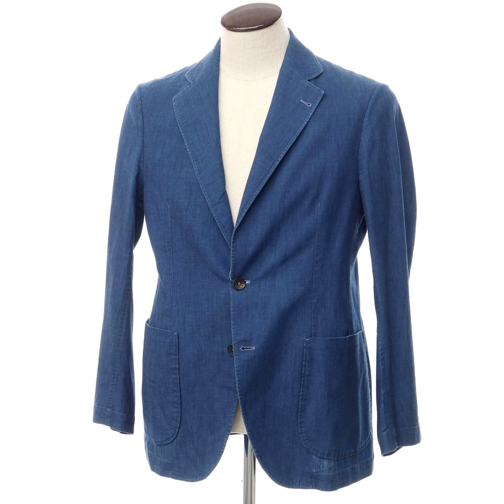 【中古】フィンジャック Finjack コットン ジャケット ダークブルー【サイズ48】【BLU】【S/S】【状態ランクC】【メンズ】【769278】