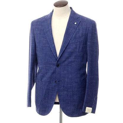 [New] LBM1911 Wool Linen Check Jacket Purple Navy [Size 52] [NVY] [S/S] [Condition Rank N] [Men&