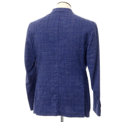 [New] LBM1911 Wool Linen Check Jacket Purple Navy [Size 52] [NVY] [S/S] [Condition Rank N] [Men&