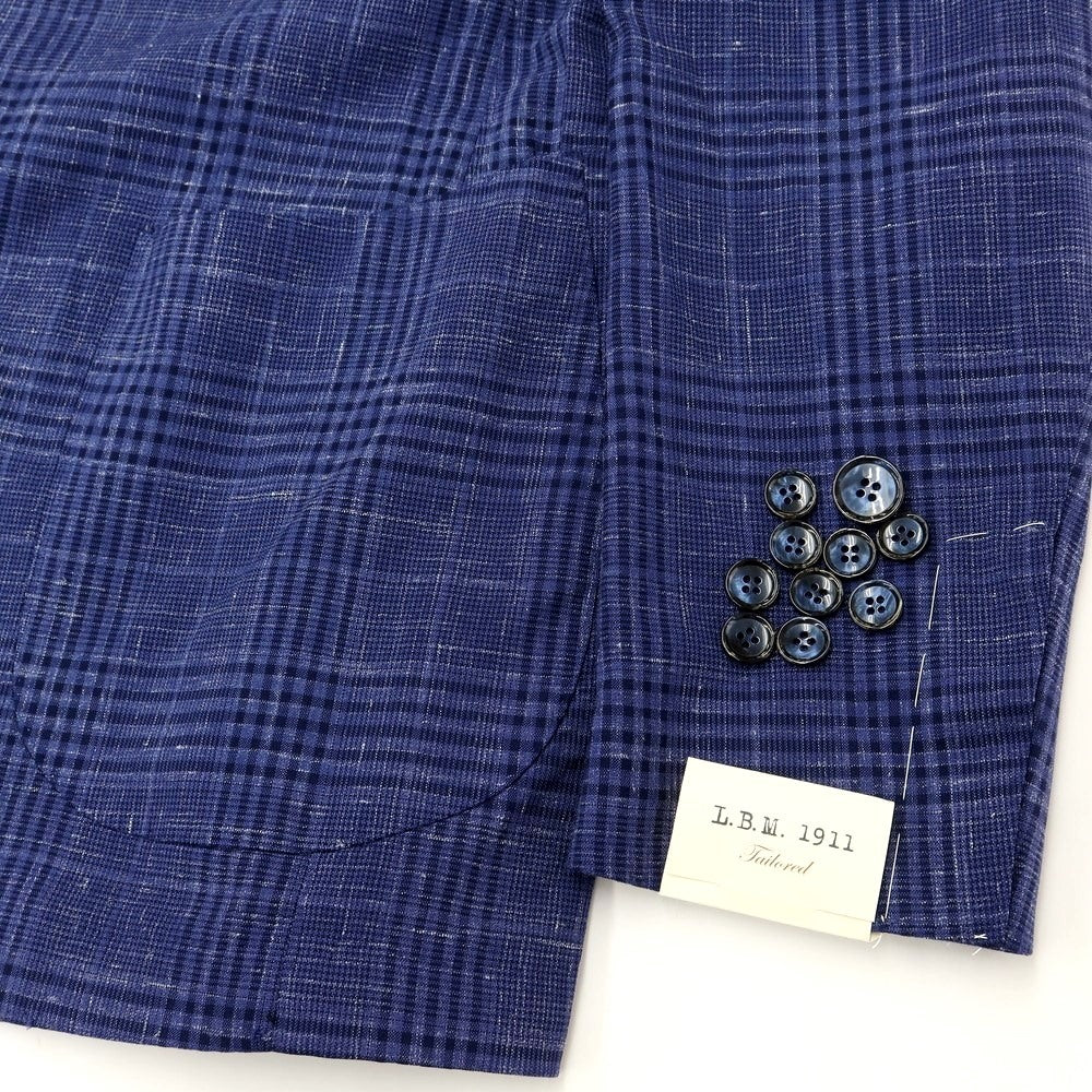 [New] LBM1911 Wool Linen Check Jacket Purple Navy [Size 52] [NVY] [S/S] [Condition Rank N] [Men&