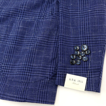 [New] LBM1911 Wool Linen Check Jacket Purple Navy [Size 52] [NVY] [S/S] [Condition Rank N] [Men&