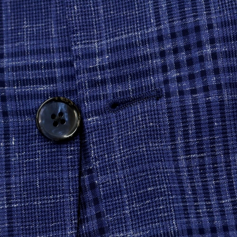 [New] LBM1911 Wool Linen Check Jacket Purple Navy [Size 52] [NVY] [S/S] [Condition Rank N] [Men&