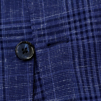[New] LBM1911 Wool Linen Check Jacket Purple Navy [Size 52] [NVY] [S/S] [Condition Rank N] [Men&