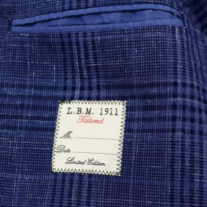[New] LBM1911 Wool Linen Check Jacket Purple Navy [Size 52] [NVY] [S/S] [Condition Rank N] [Men&