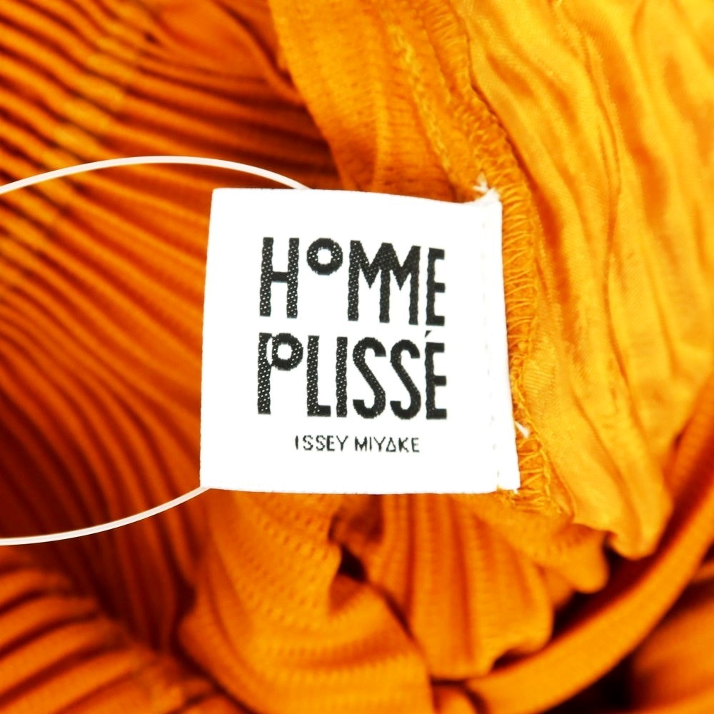 【中古】オム プリッセ イッセイミヤケ HOMME PLISSE ISSEY MIYAKE 2024年春夏 プリーツ サルエル イージーパンツ フレイムオレンジ【 表記なし（L位） 】【 状態ランクA 】【 メンズ 】