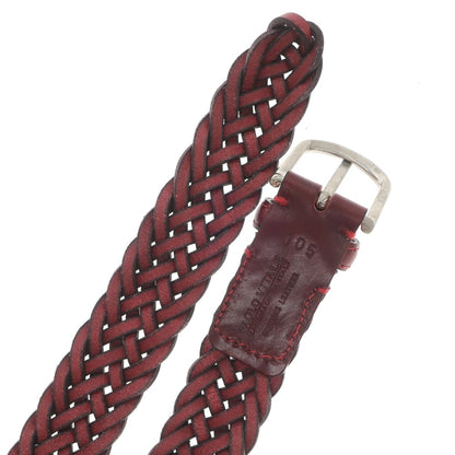 [New] PAOLO VITALE Leather Mesh Belt Red [Size 105] [RED] [S/S/A/W] [Condition Rank N] [Men&