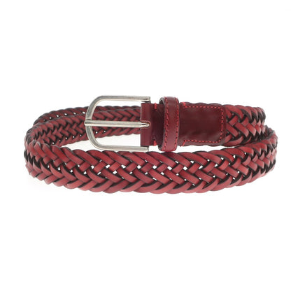 [New] PAOLO VITALE Leather Mesh Belt Red [Size 105] [RED] [S/S/A/W] [Condition Rank N] [Men&