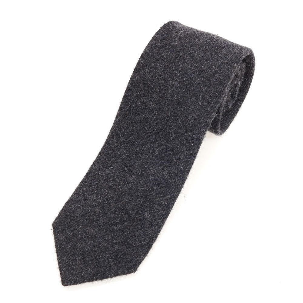 [Used] Azabu Tailor 3-fold cashmere silk tie, charcoal [Condition: B] [Men&