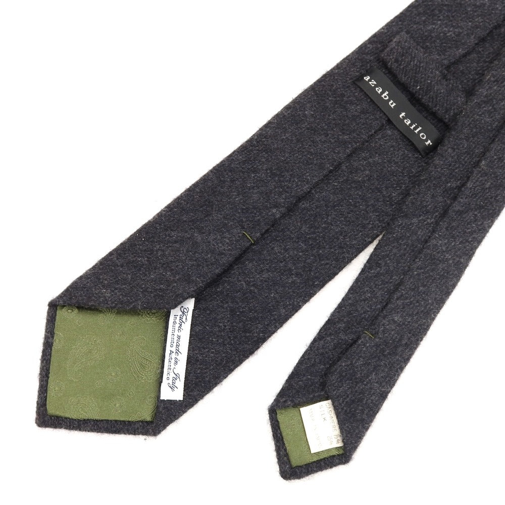 [Used] Azabu Tailor 3-fold cashmere silk tie, charcoal [Condition: B] [Men&