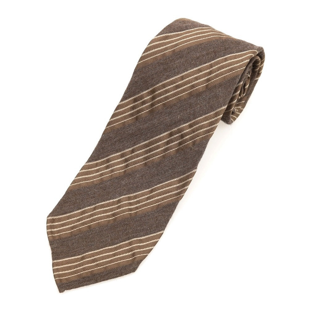 【中古】タイユアタイ TIE YOUR TIE ストライプ セッテピエゲ シルク ネクタイ ブラウン【 状態ランクC 】【 メンズ 】
[APD]