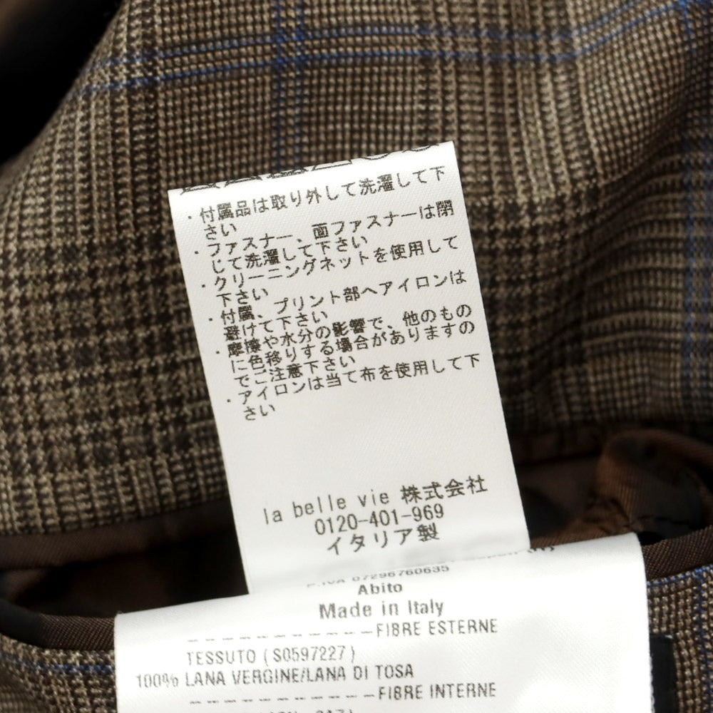 [Used] [Unused] Sartorio Wool Check 3-Button Suit Brown x Blue [52] [Condition Rank S] [Men&