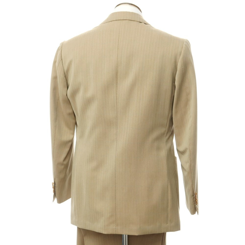 [Used] Cesare Attolini wool cashmere set-up 3-button suit dark beige x blue [50] [Condition rank B] [Men&