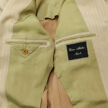 [Used] Cesare Attolini wool cashmere set-up 3-button suit dark beige x blue [50] [Condition rank B] [Men&