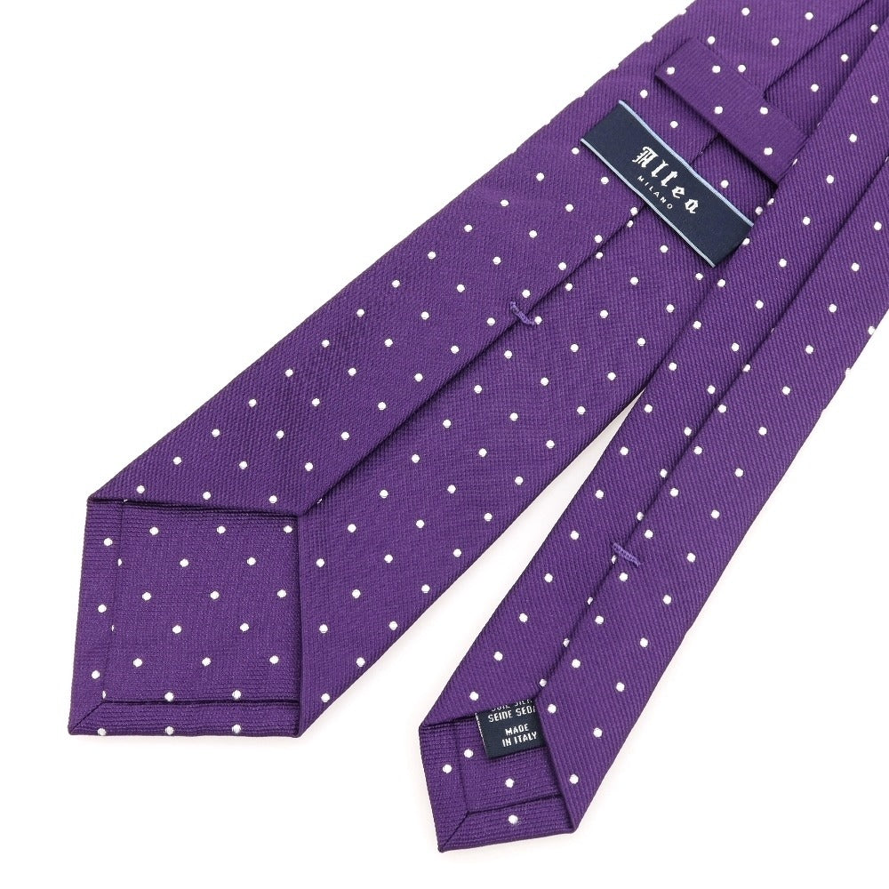 [Used] Altea Dot 3-fold Silk Tie Purple x White [Condition Rank B] [Men&