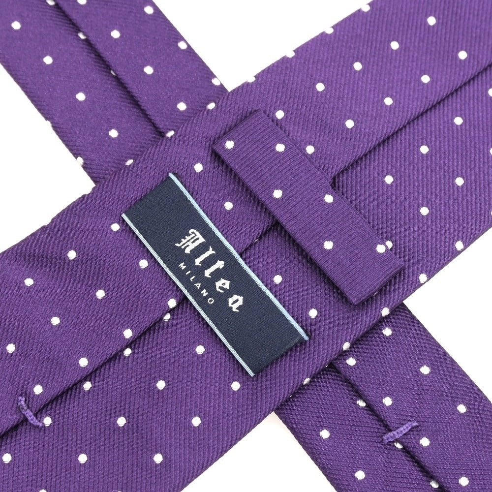 [Used] Altea Dot 3-fold Silk Tie Purple x White [Condition Rank B] [Men&