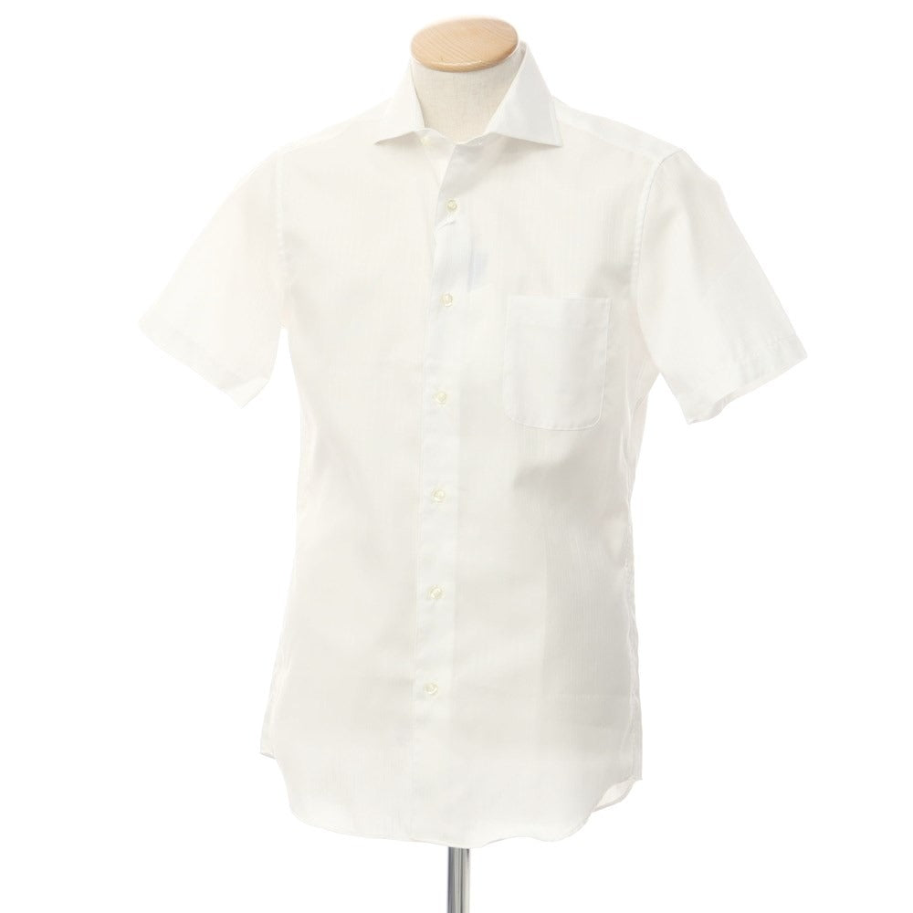 [Used] [Unused] BGR bgr Cotton Horizontal Collar Short Sleeve Shirt White [38] [Condition Rank S] [Men&