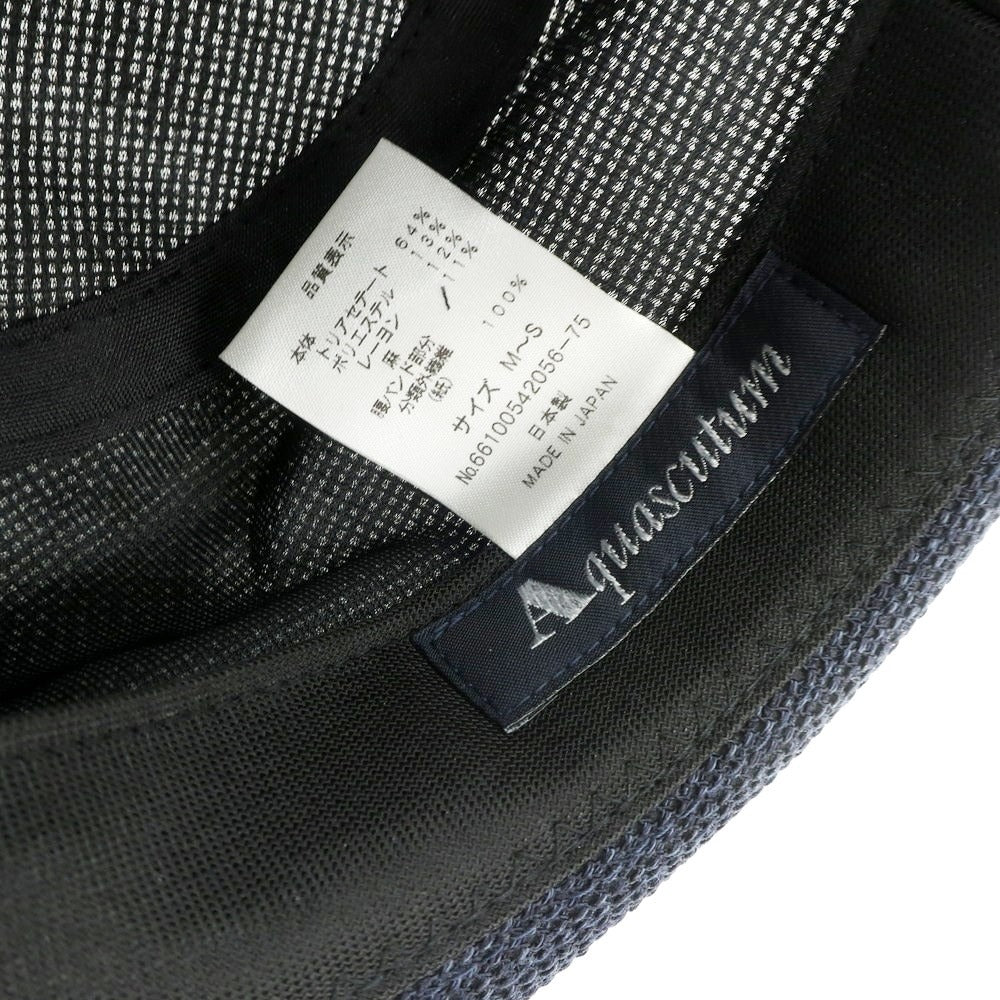 [Used] Aquascutum Mesh Hat, Navy [M-S] [Condition Rank A] [Men&